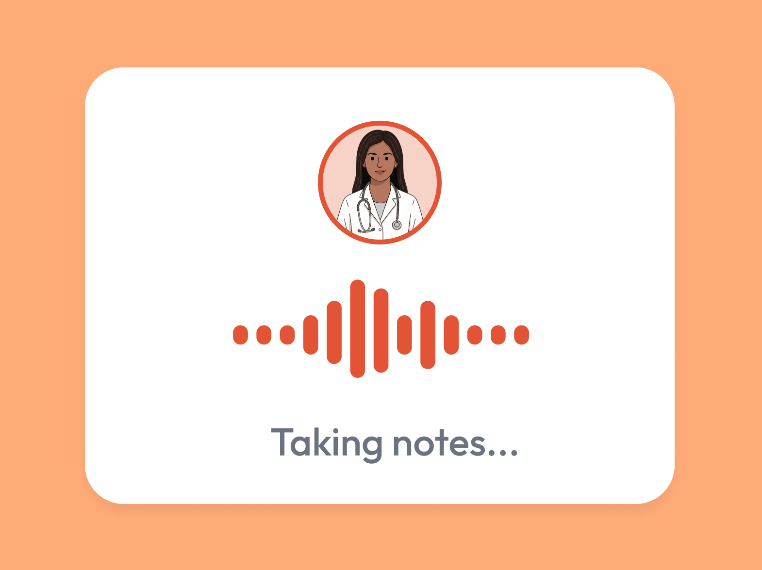 Kin app recording a doctor visit